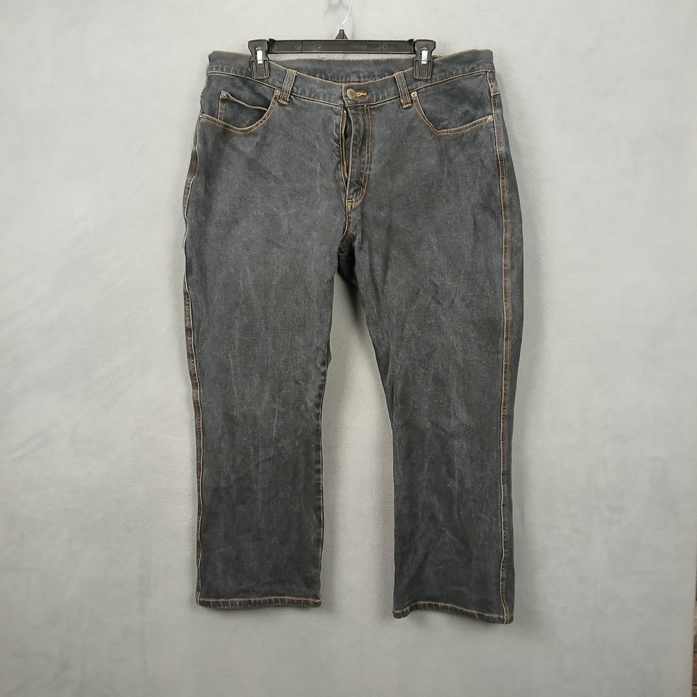 Denim & Co Crosstretch Jeans Women 18WP Black Denim Cotton Mid Rise Straight Leg